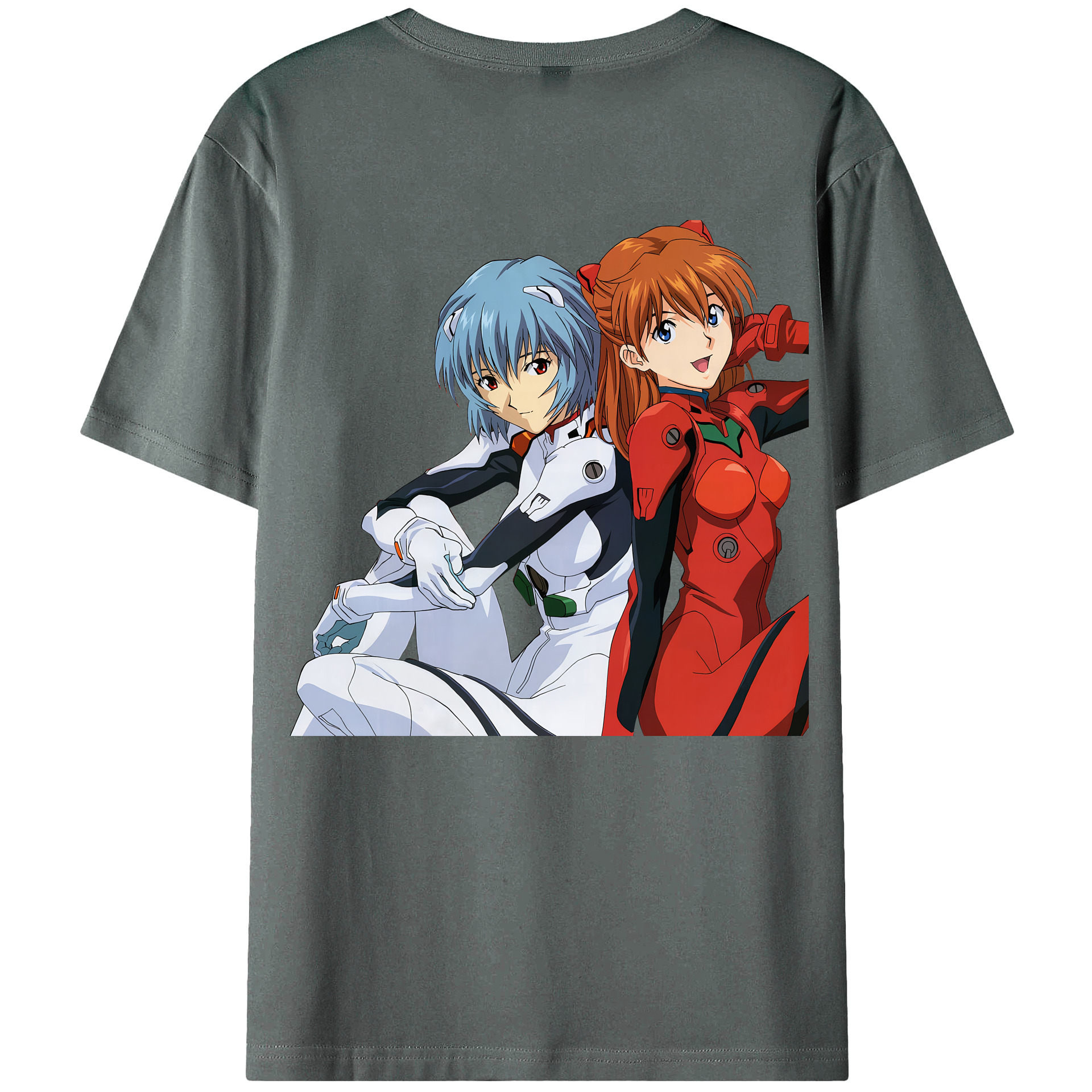 （画像用） EVA 新世紀エヴァンゲリオン 綿100％ メンズ半袖Tシャツ（バックプリント） 通気性